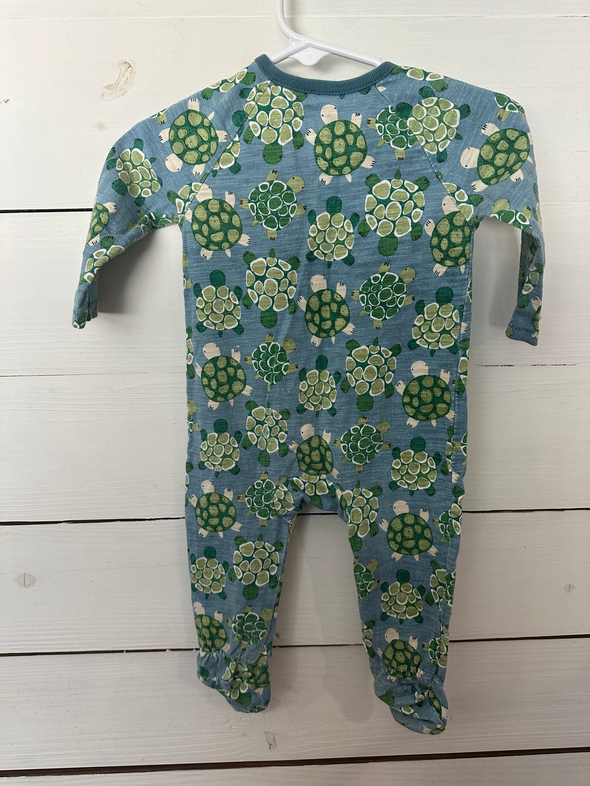 3-6M - Mud Pie Blue Jammies with Turtles