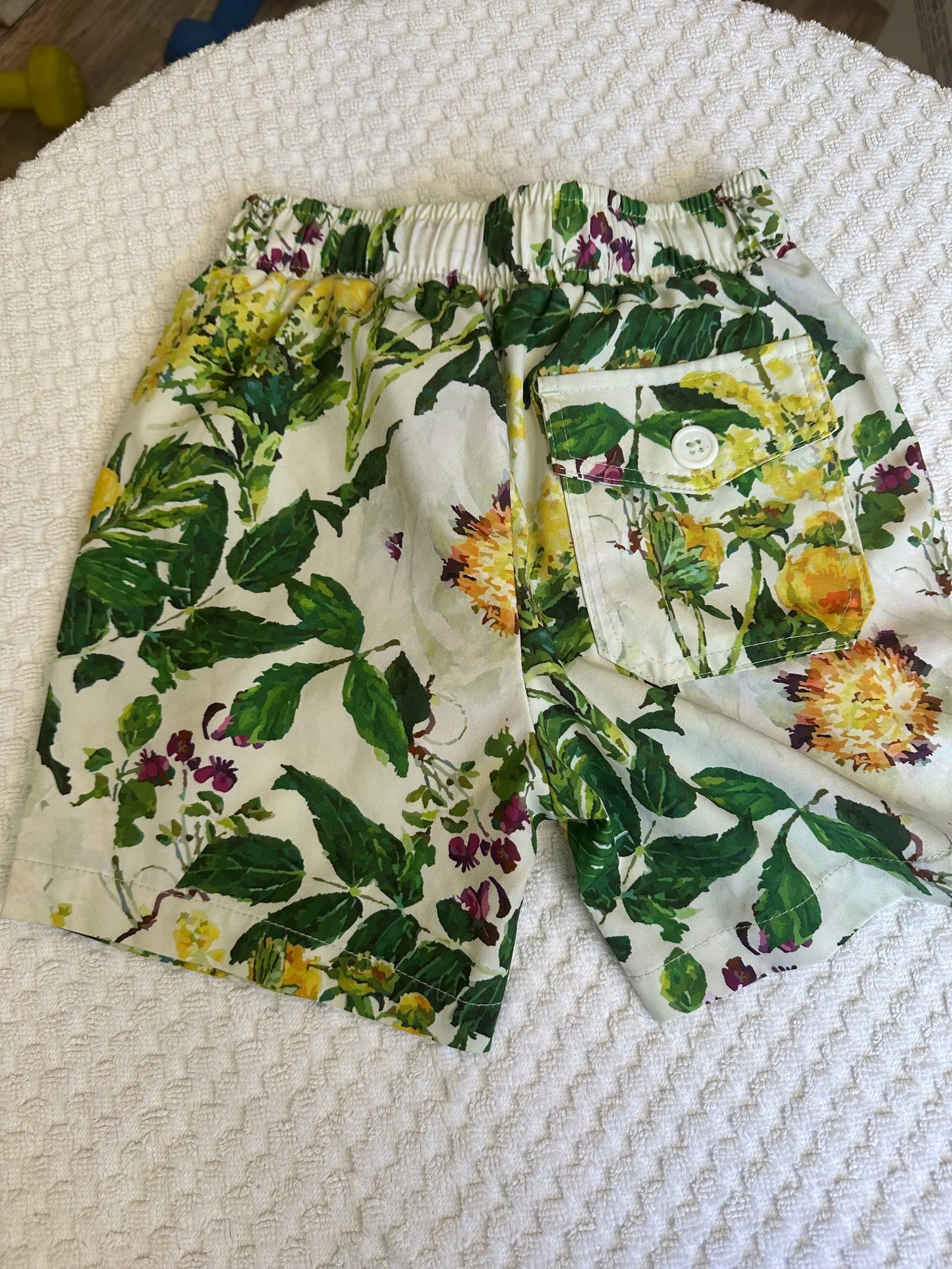 4/5T - Kortni Jeane Swim Trunks - Palms and Florals