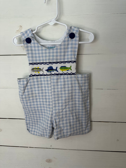 12M - Lures & Lace Fish Trio Smocked Jon Jon