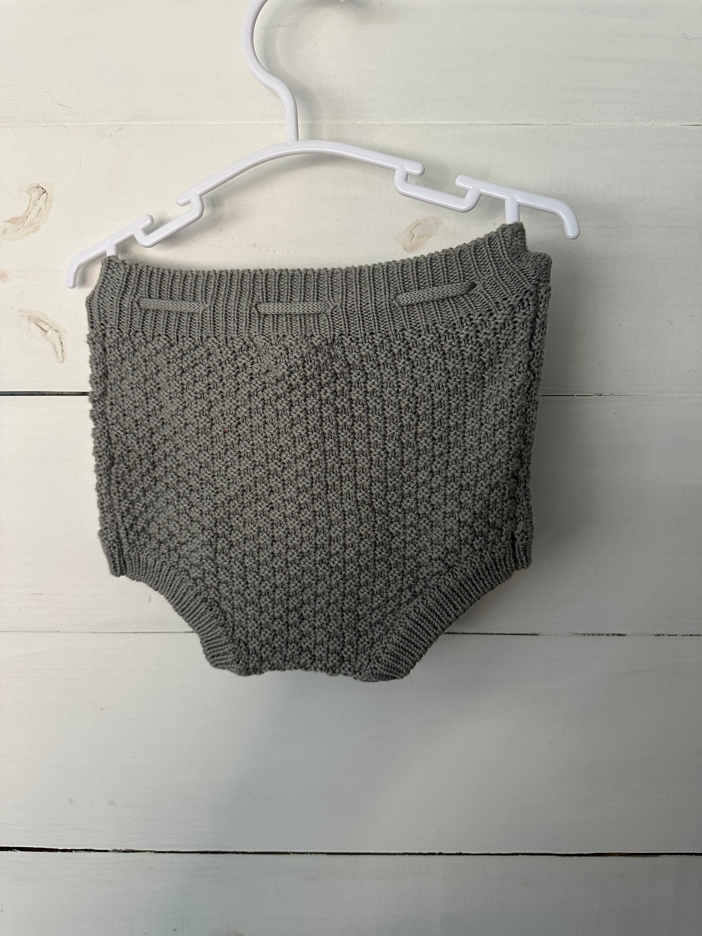 6-12M - Quincy Mae Gray Knit Diaper Cover