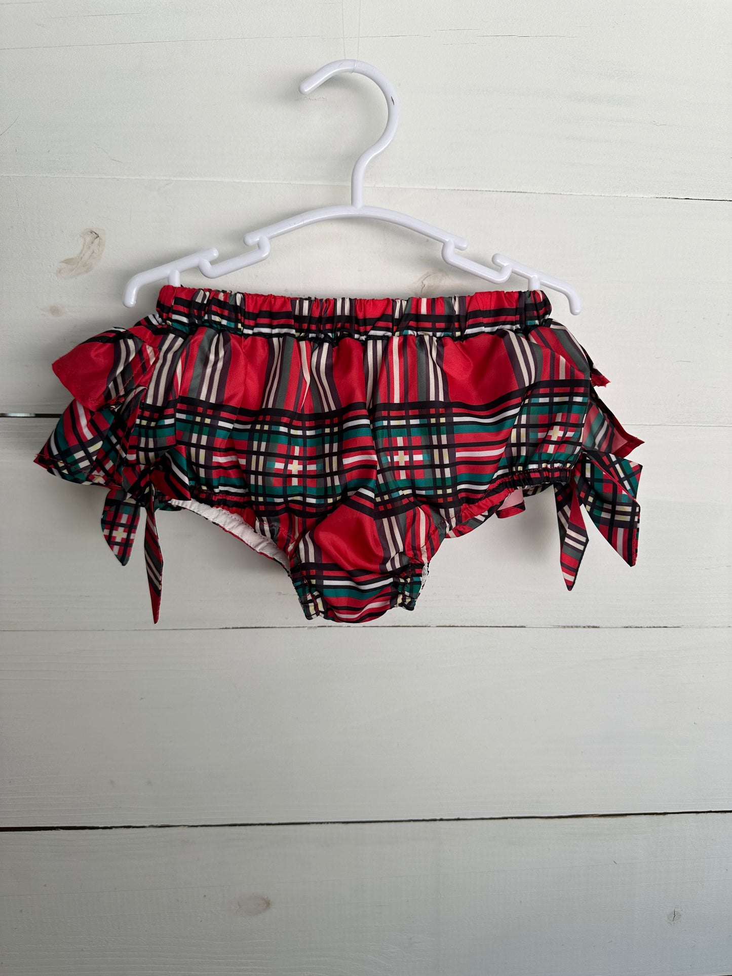 2T - Calluna Tartan Plaid Christmas Dress with Matching Bloomers