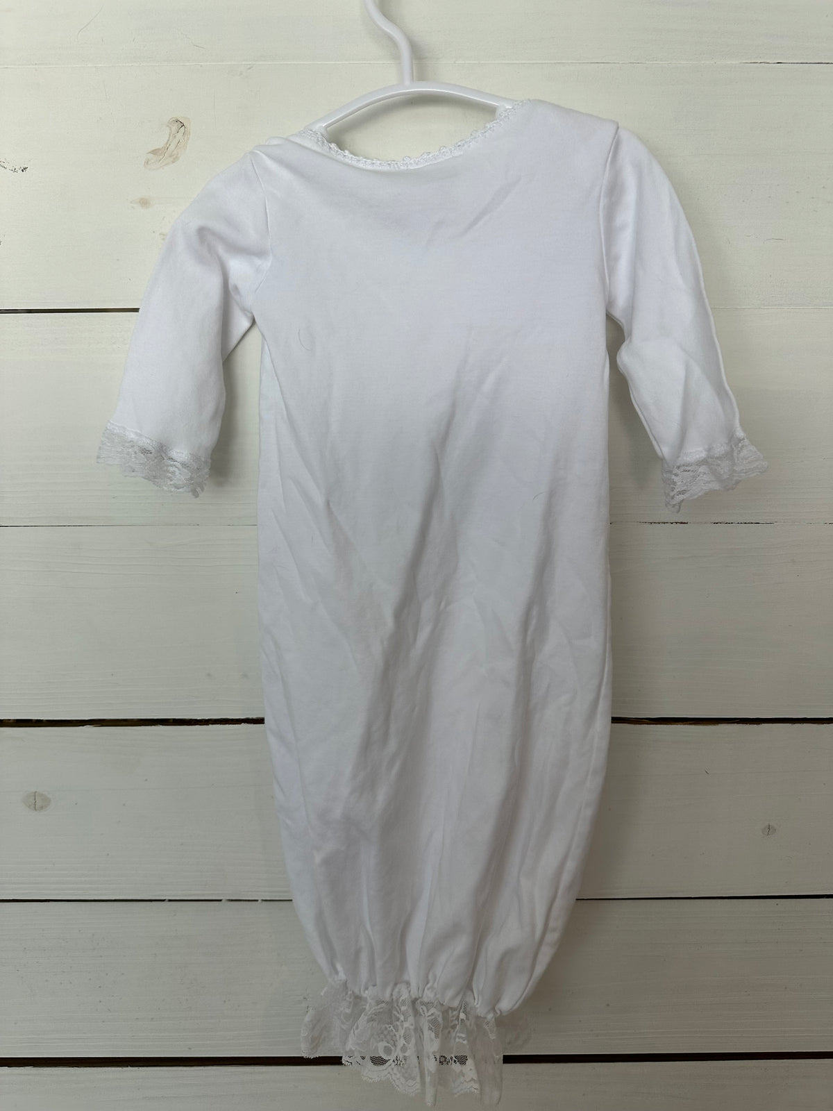 0-3M - Victoria Kids White Lace Gown
