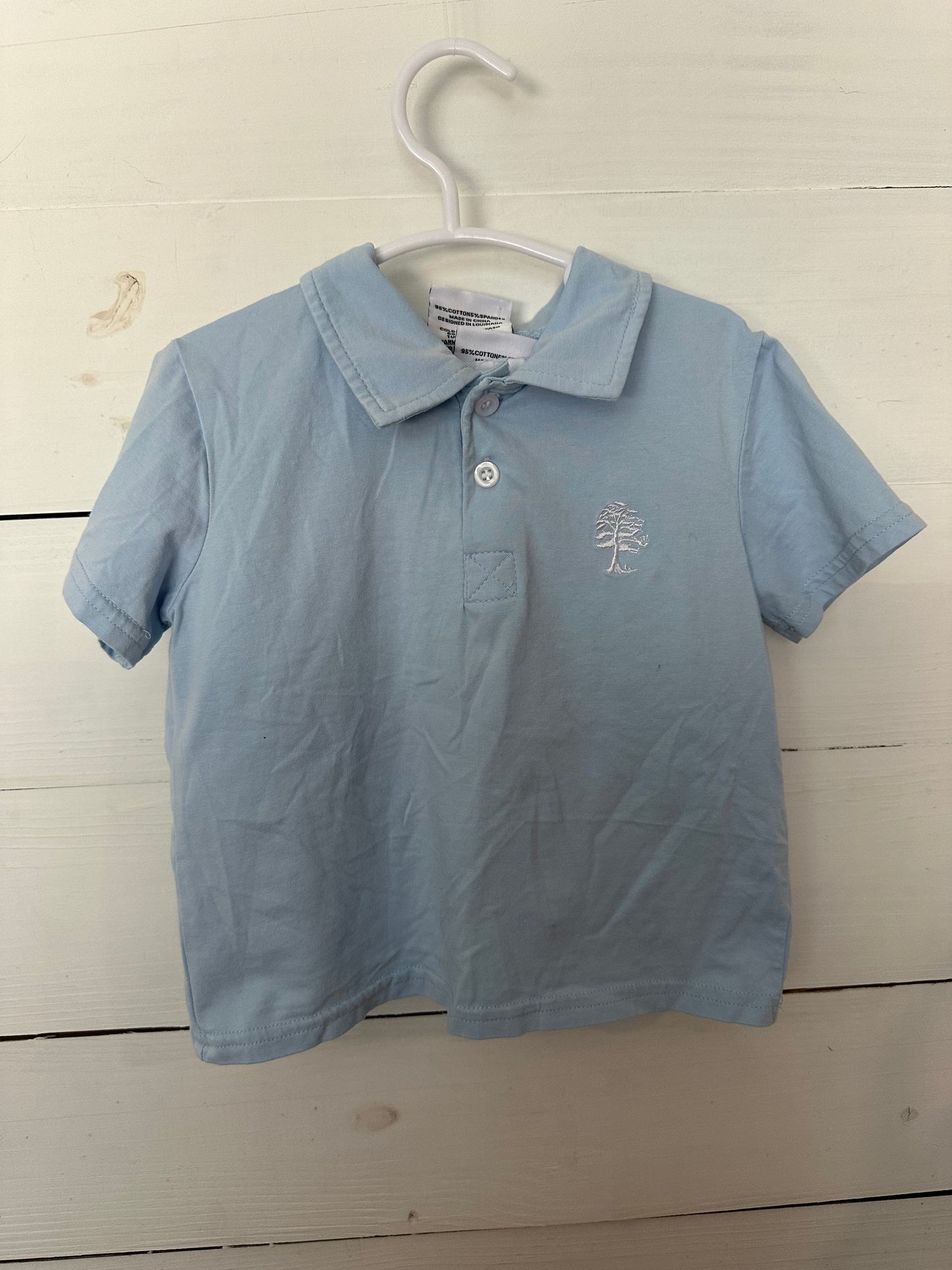3T - Cypress Row Baby Blue Polo Shirt with Matching Gingham Shorts