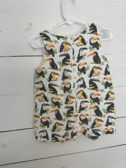 12-18M - Angel Dear Tucan Muslin Romper