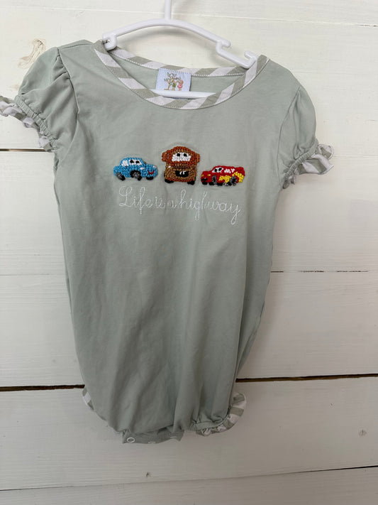 9M - Little Blue Bird Smocks - Cars - Life is a highway
