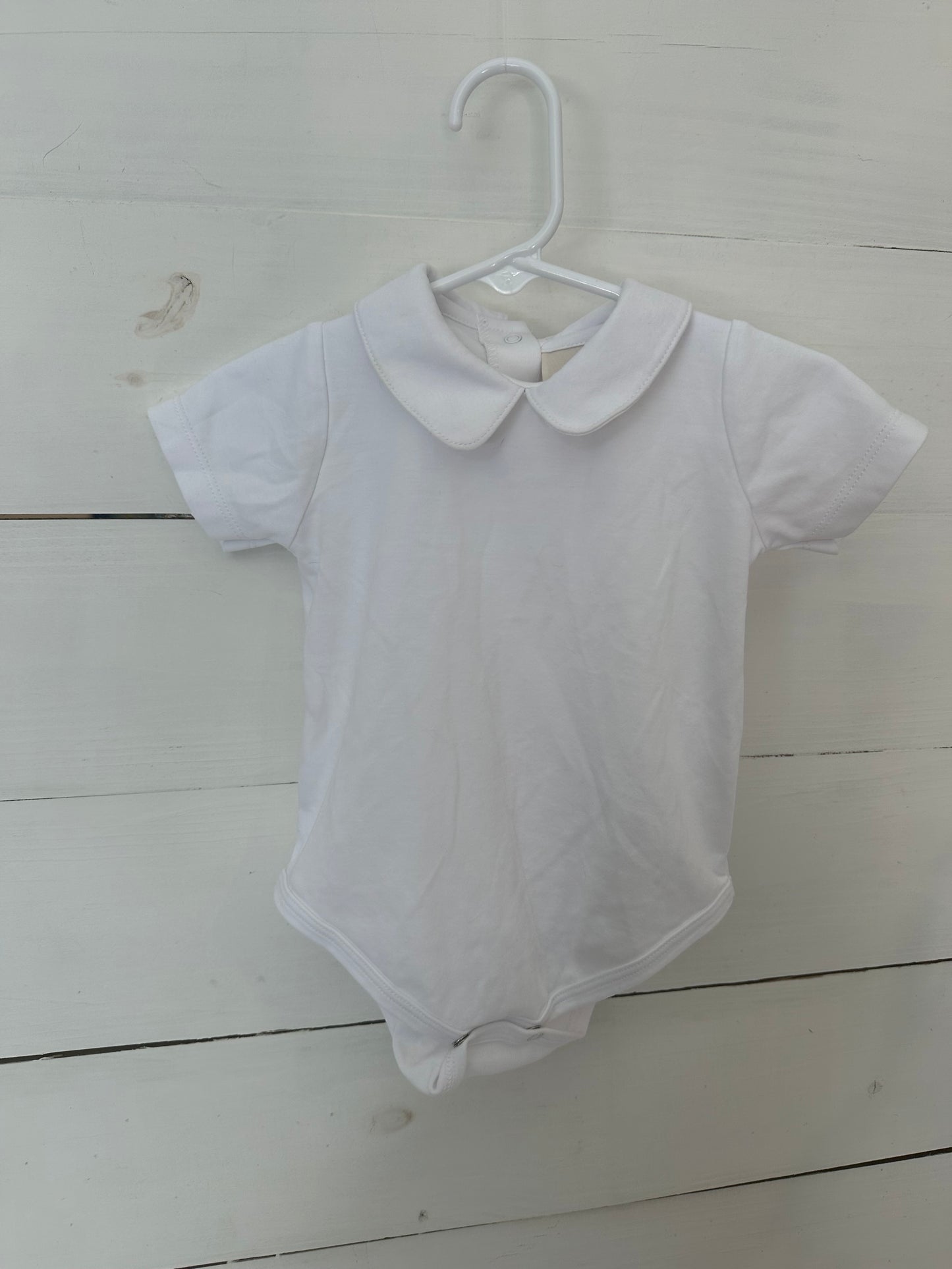 6-12M - TBBC White Collared Onesie