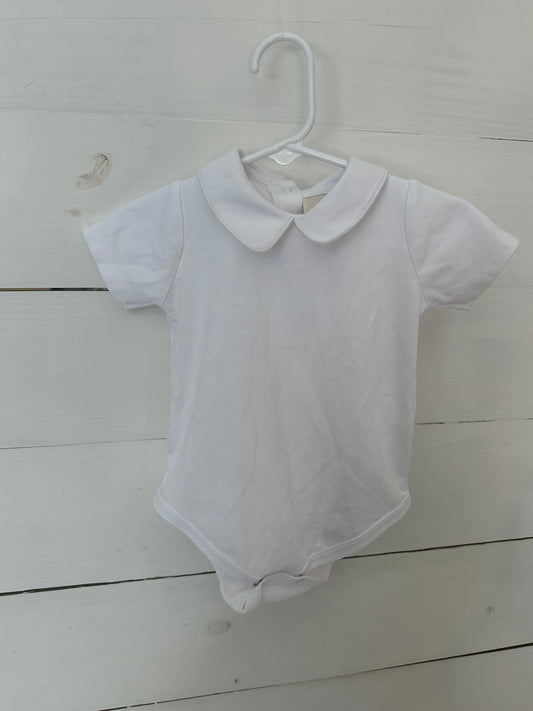 6-12M - TBBC White Collared Onesie
