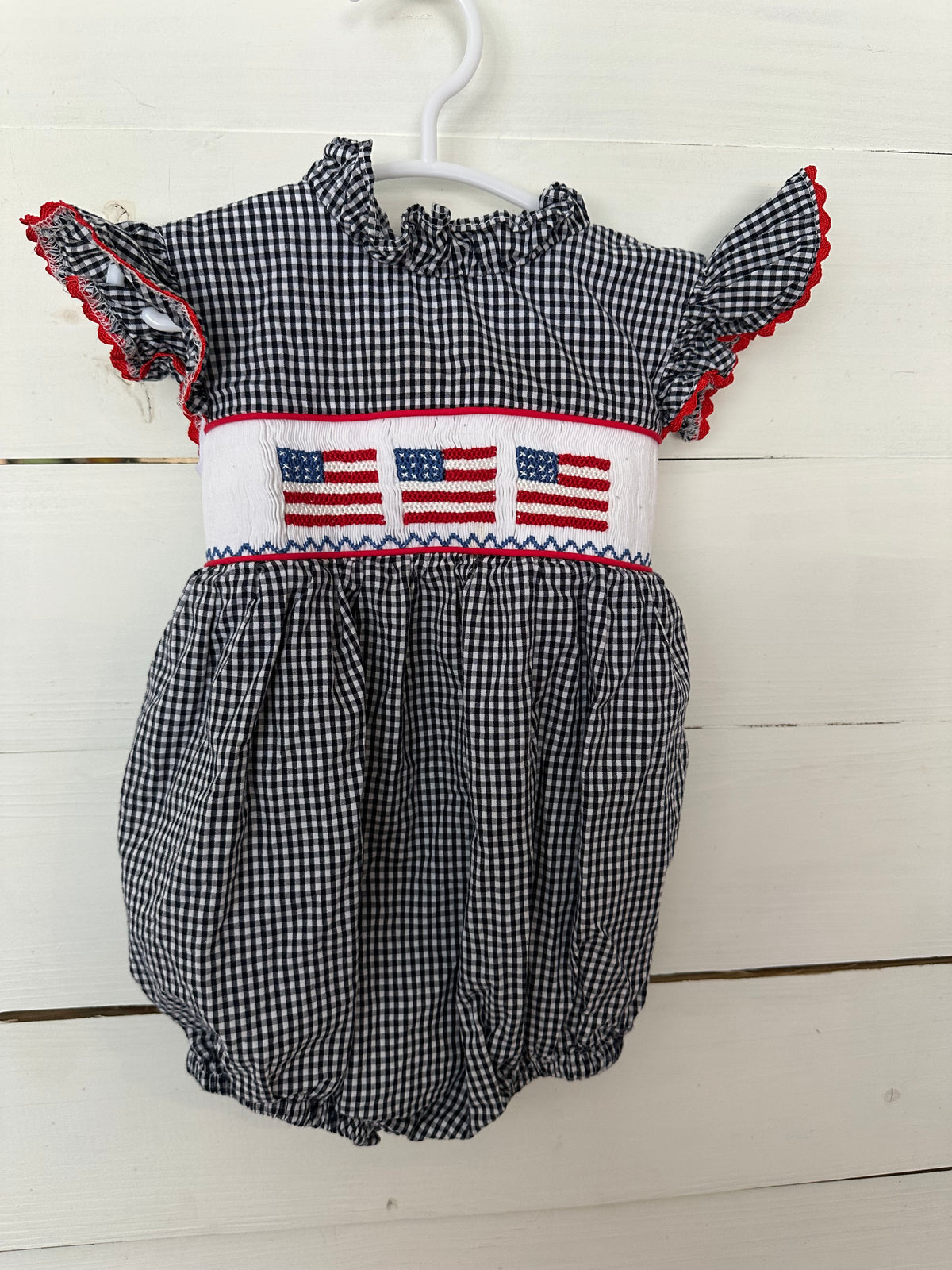 12M - City Beautiful Patriotic Smocked Bubble