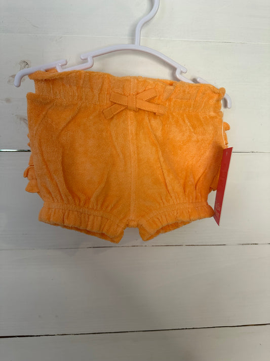 0-3M - Ruffle Butts Melon Striped Terry Cloth Shorts/Bloomers NWT