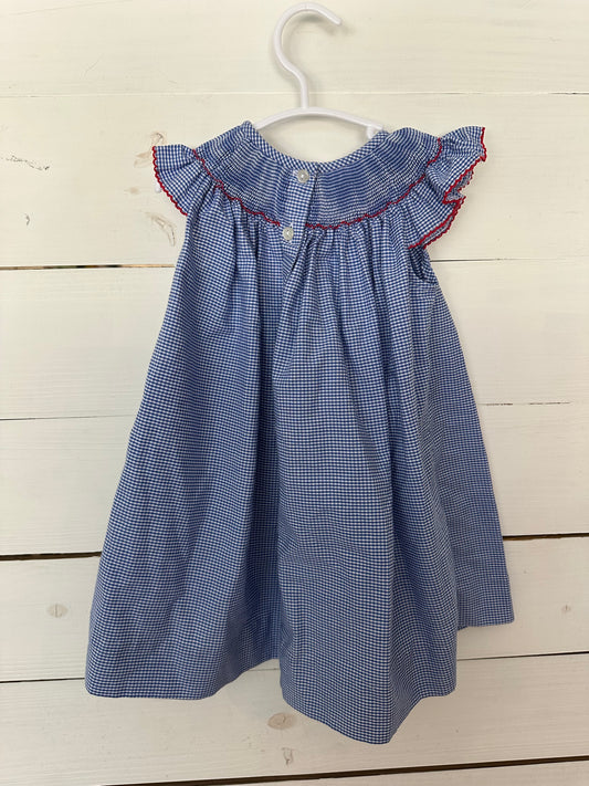 12M - Southern Sunshine Smocked Lobster Dress