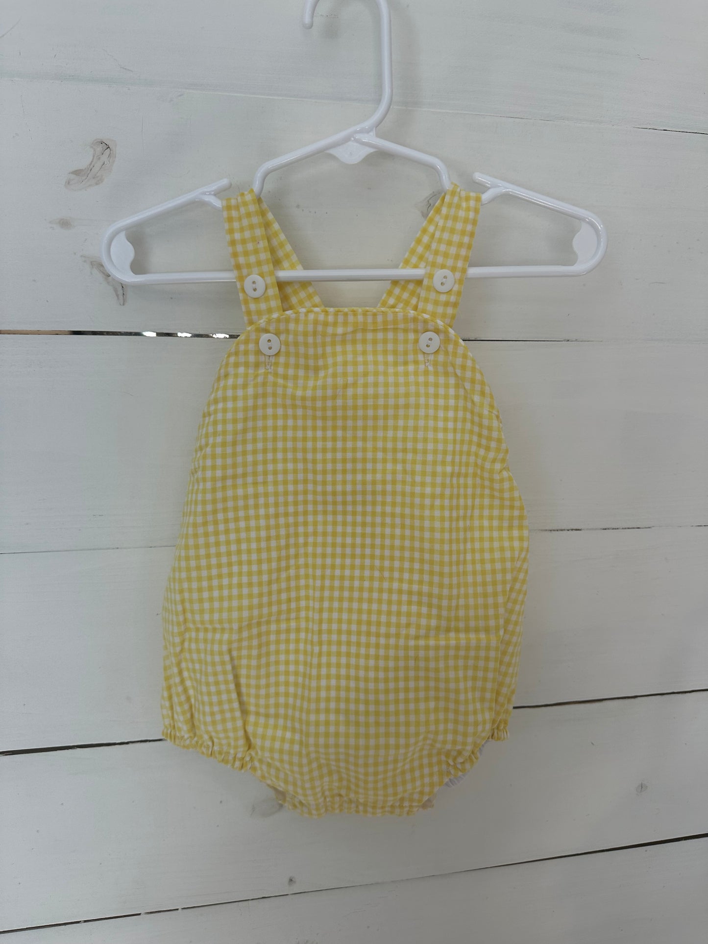 6M - James & Lottie Yellow Gingham Bubble/Sunsuit