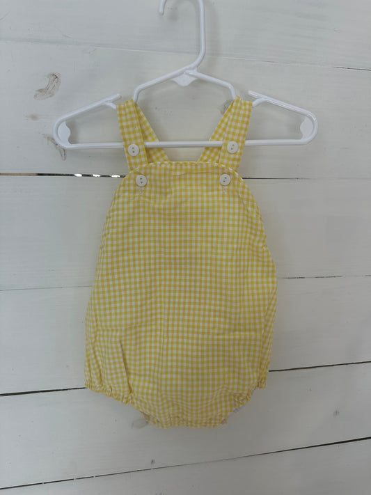 6M - James & Lottie Yellow Gingham Bubble/Sunsuit
