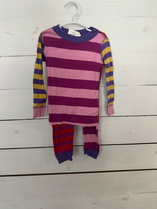 3T - Hanna Anderson Pink and Purple Striped Jammies