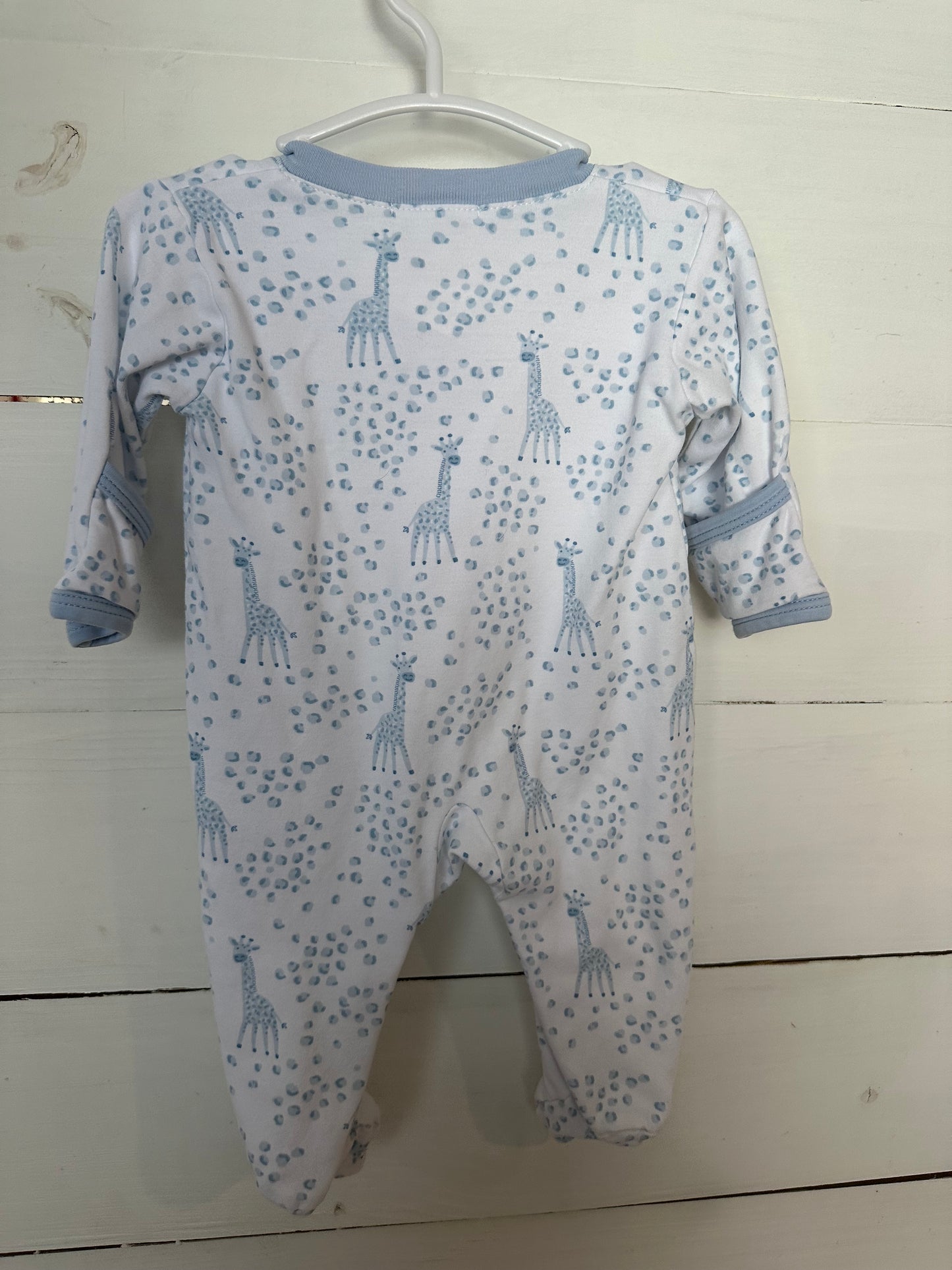 0-3M - Kissy Kissy Blue Giraffe Jammies
