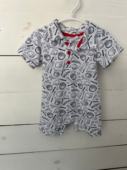 9M - Baseball Polo Romper