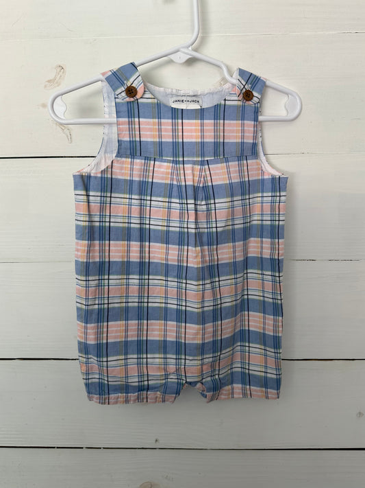 6/12M - Janie & Jack Spring Plaid Romper