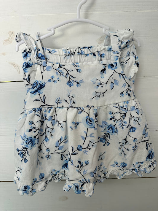 24M - Between Baby Blue & White Floral 2 Piece Set