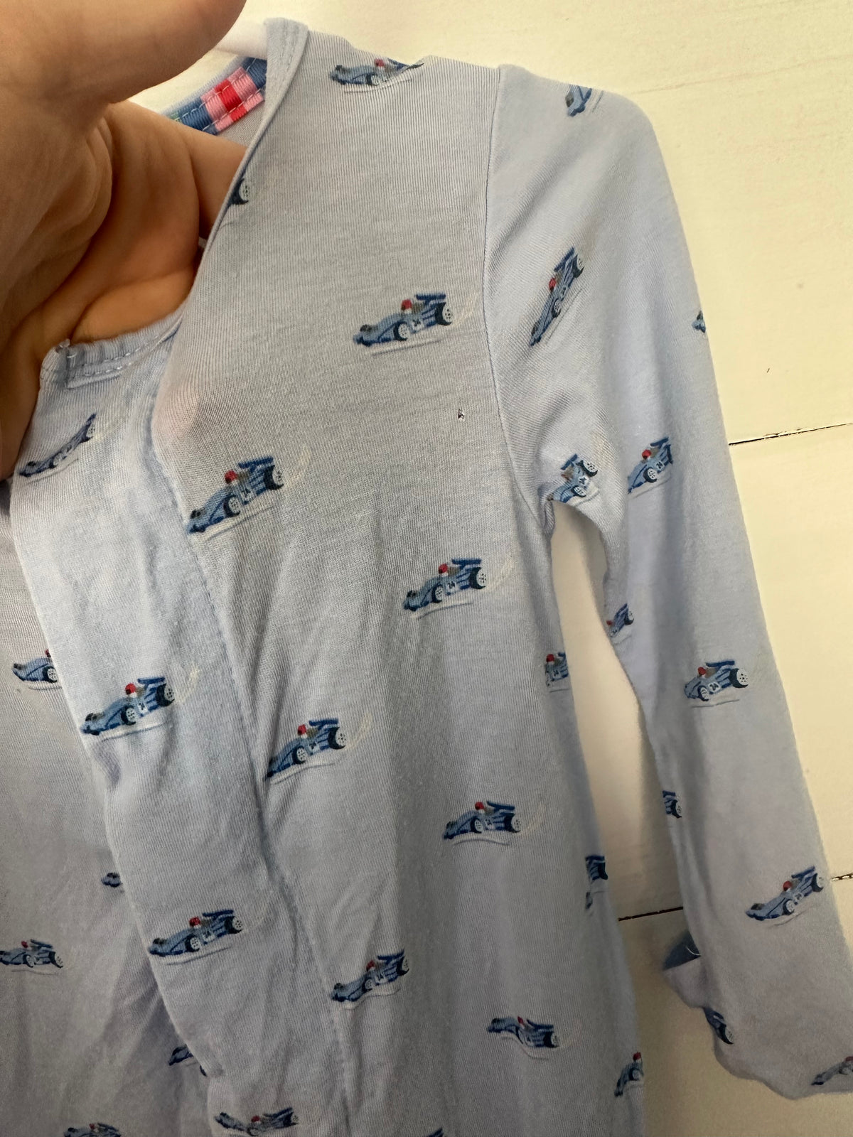 3-6M - Magnetic Me Blue Car Pajamas