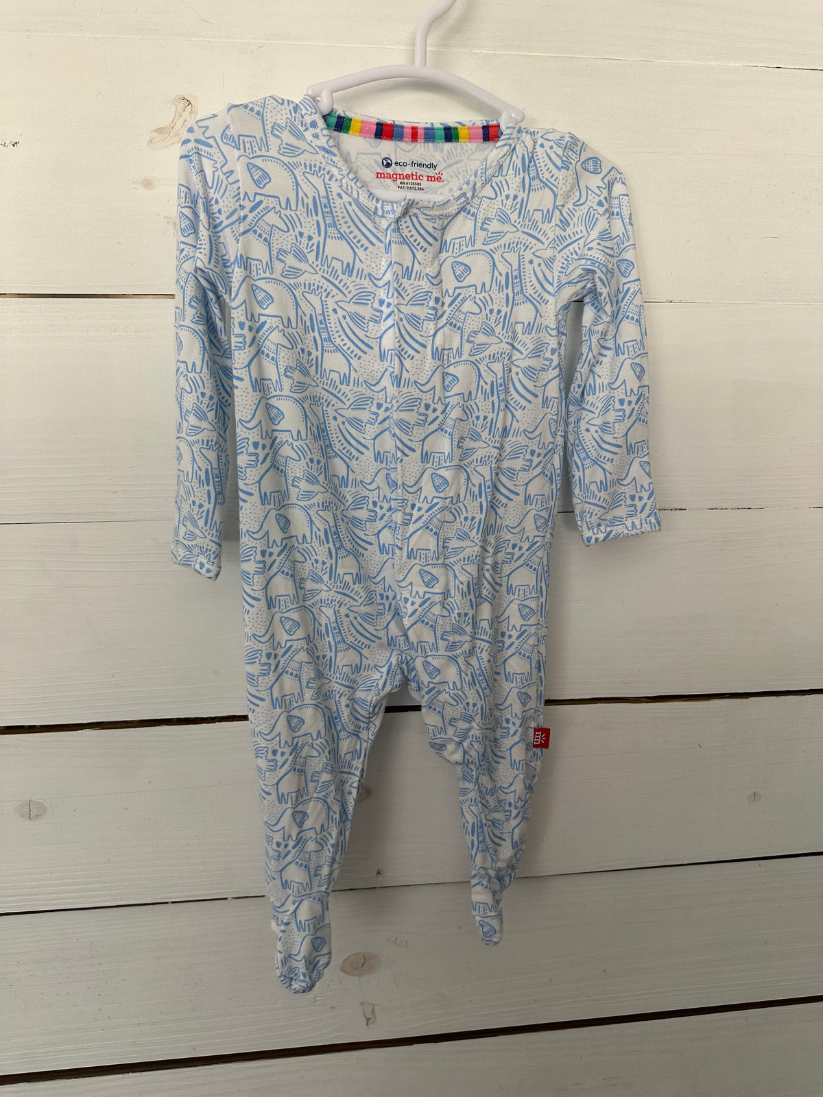 0-3M - Magnetic Me Blue Animal Jammies