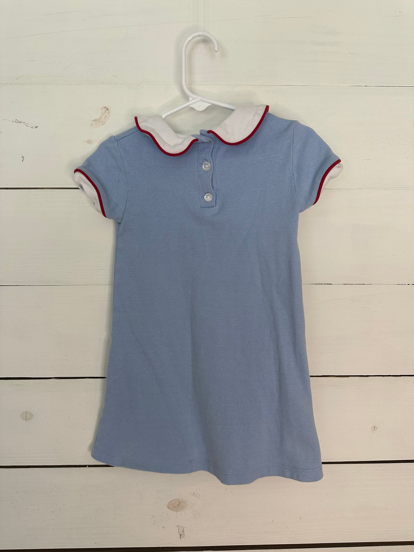 3T - Back To School Little English Dress with Apple Pockets