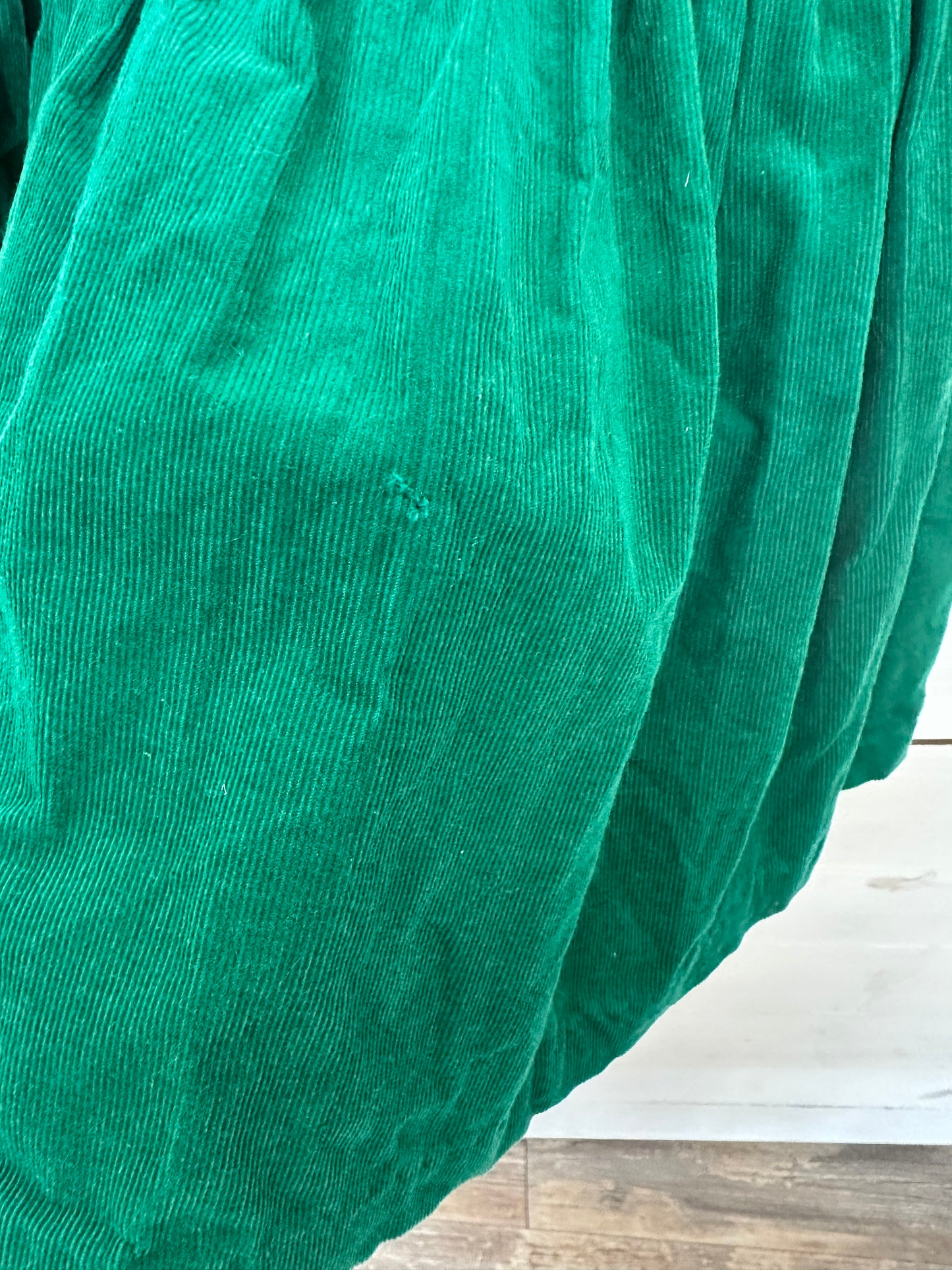 2T - Bonnie Jean Green Christmas Dress with smocked poinsettias and zip up back