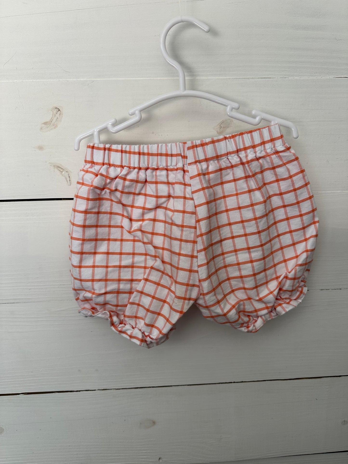2T- PP Co. Orange Window Payne Plaid with Embroidered Pumpkin 2 Piece Set