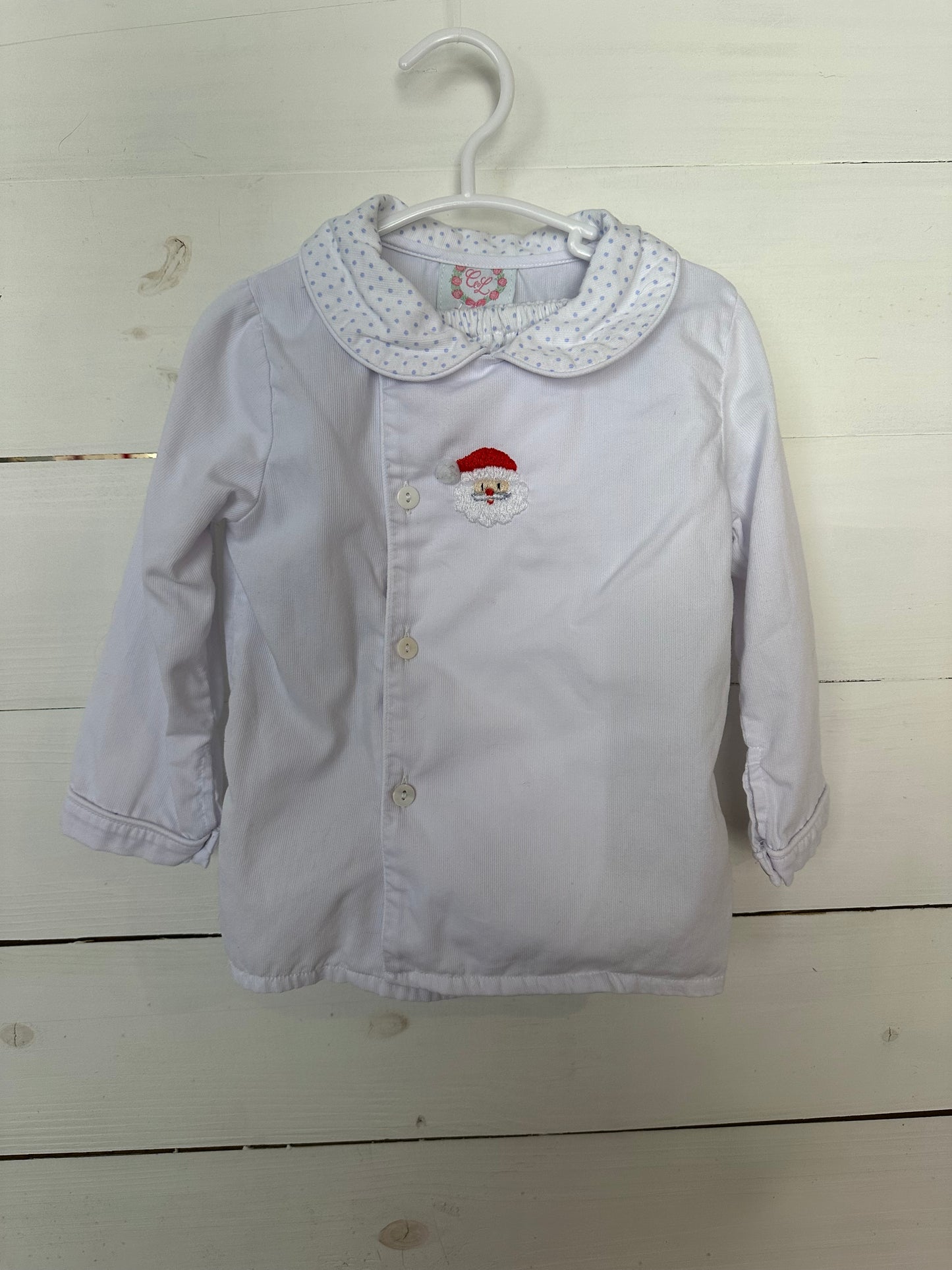 3T - Cecil & Lou 2 Piece Curduroy Santa Top and Diaper Cover