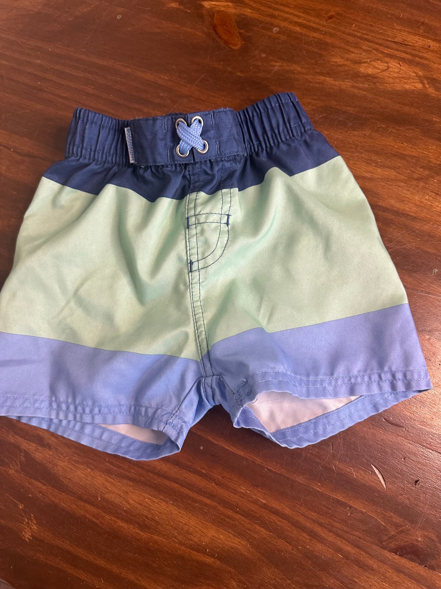 18-24M - Rugged Butts Blue Color Block Swim Trunks