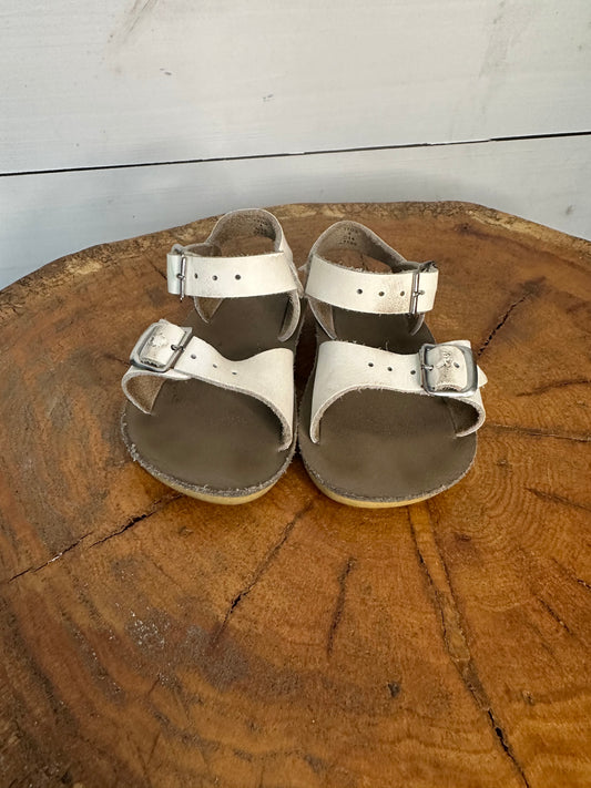 4 - Sun-San White Leather Sandal