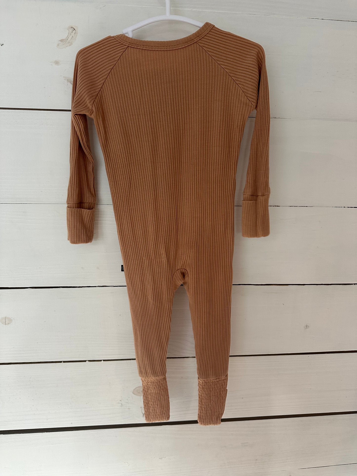 3-6M - The Sleepy Sloth Soft Ripped Light Rust Colored Jammies