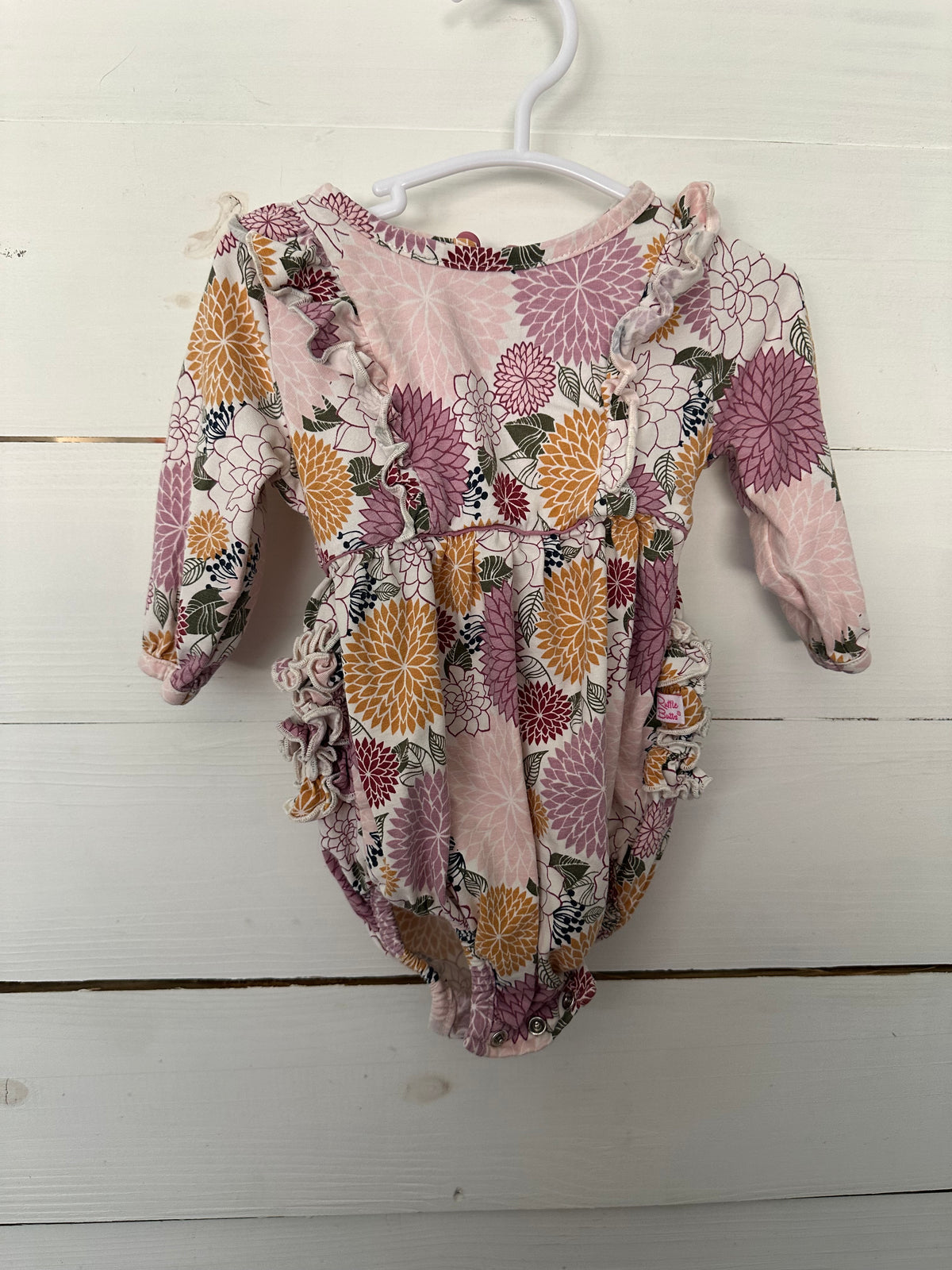 3-6M - Ruffle Butts Floral Onesie