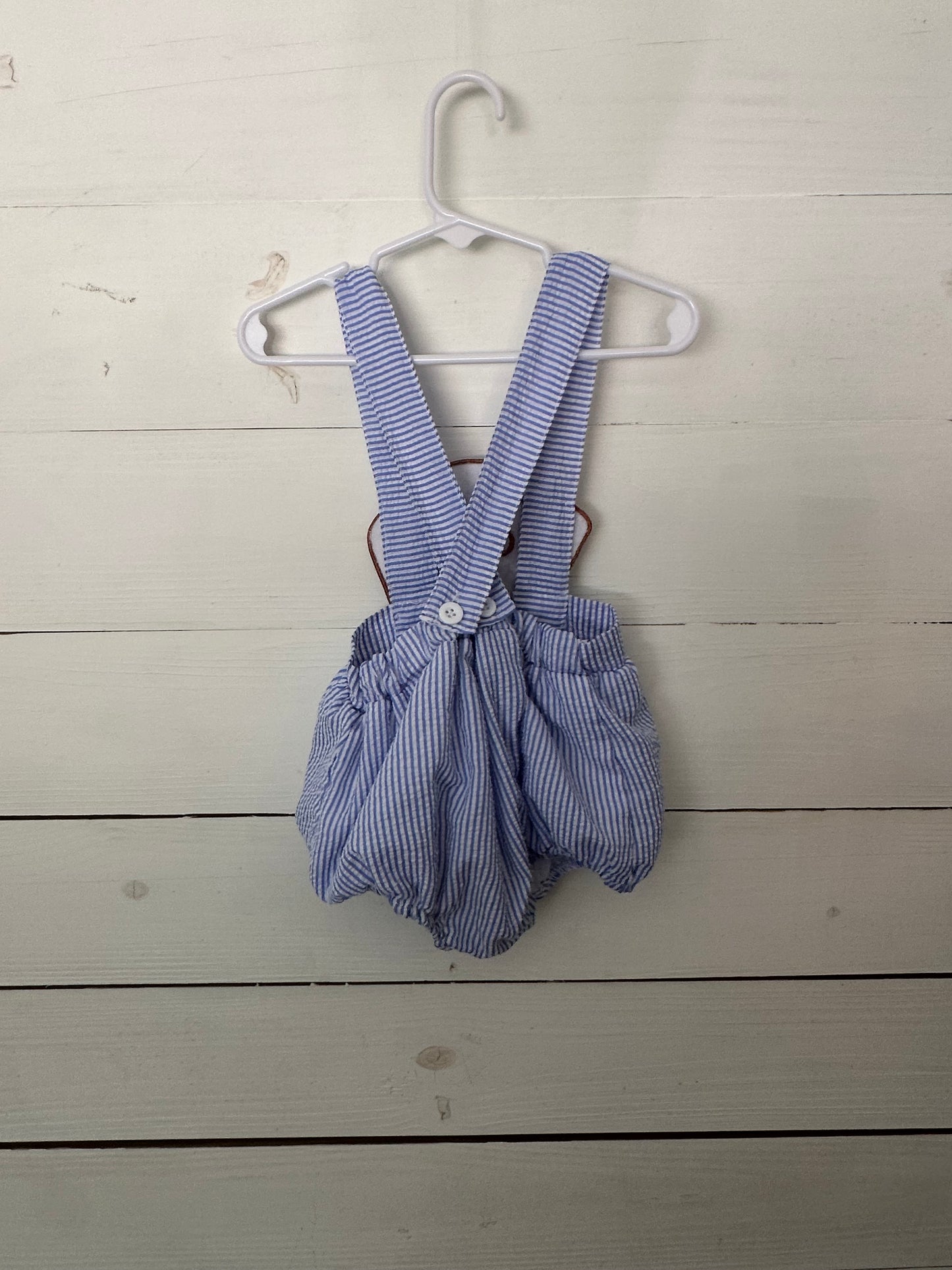 Seer Sucker and Puppy Dog Sun suit