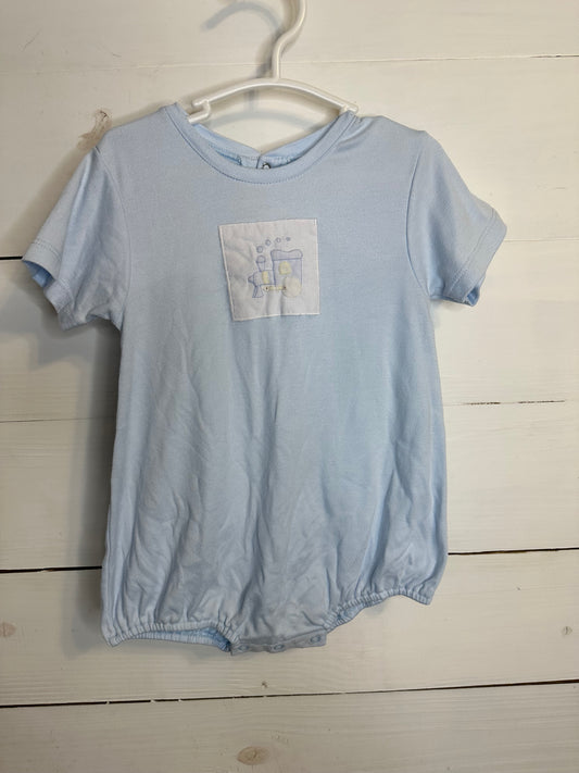 24M - Aurabug - Baby Blue Bubble with Hand Embroidered Train