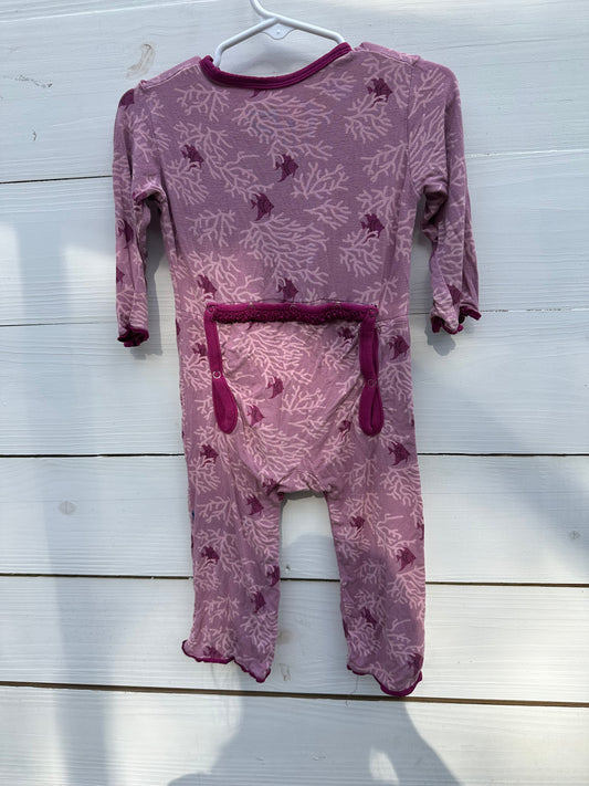 6/9 M - Kickee Pants Mauve Fish & Coral Jammies
