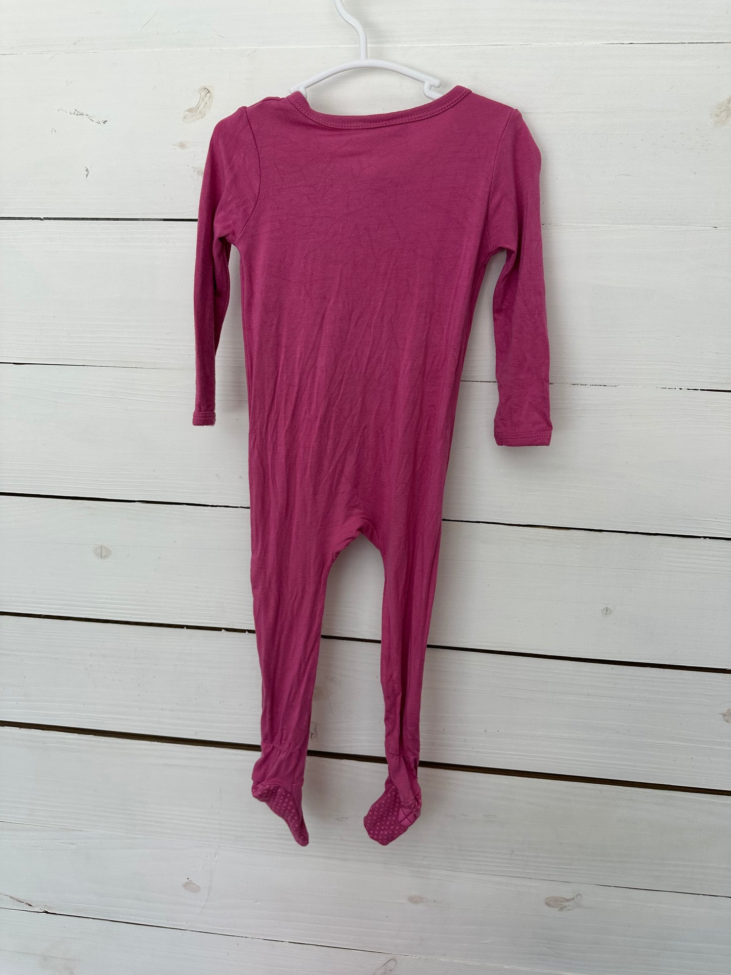 12-18m - Kyte Magenta Footie Zipper Pajamas