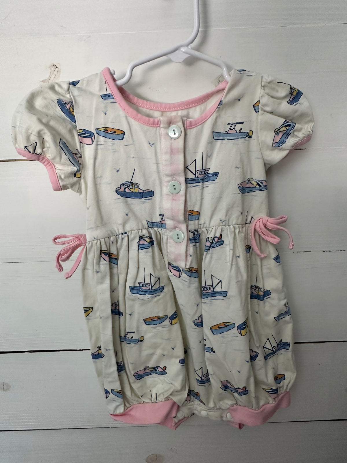 2T - Sweet Honey Romper with Boats