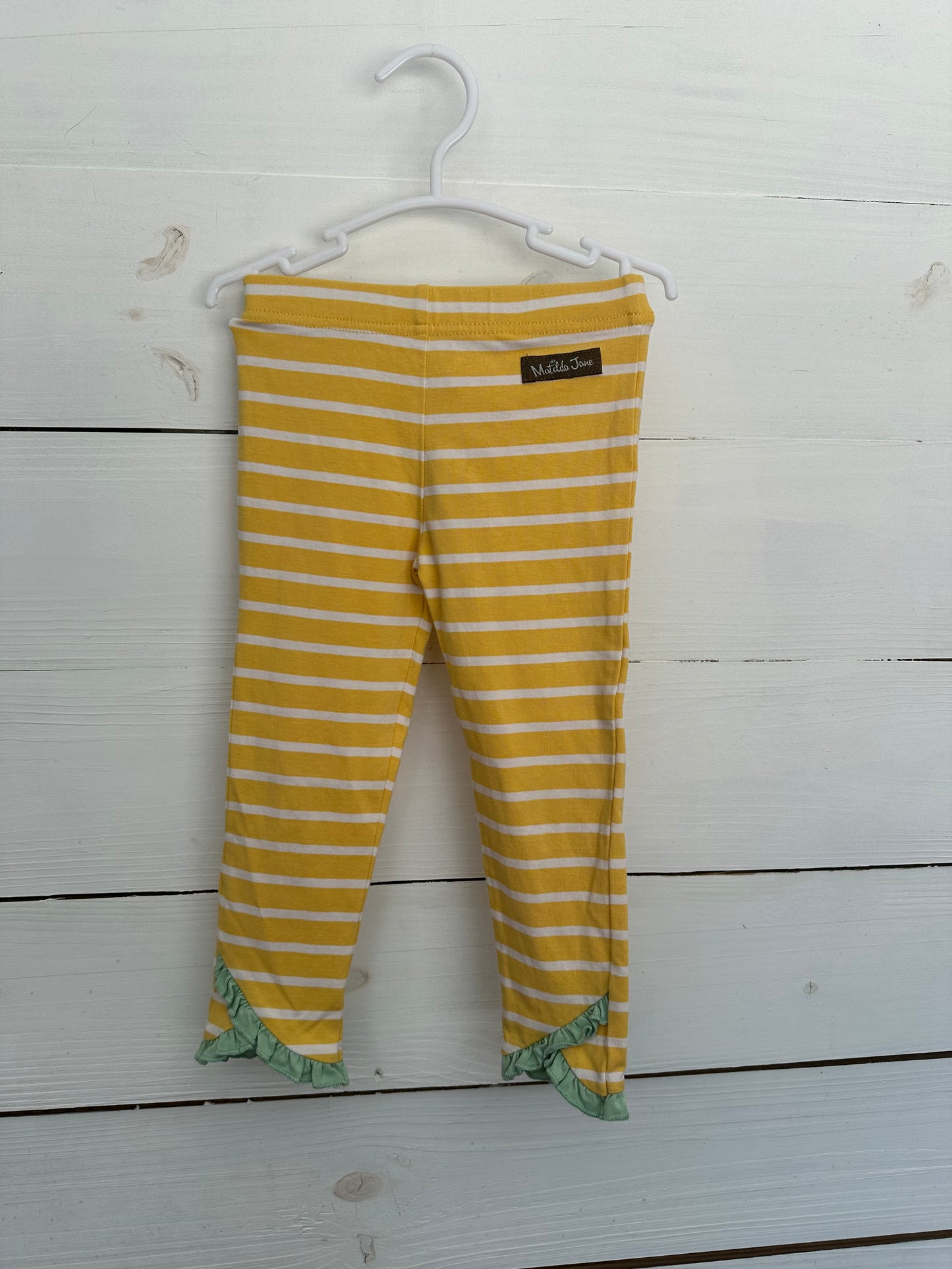 2T - Matilda Jane Yellow Striped Pants