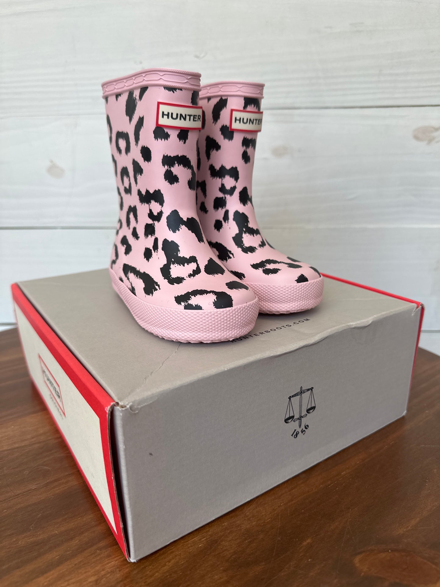 7 - Hunter Boots - Pink Leopard BRAND NEW