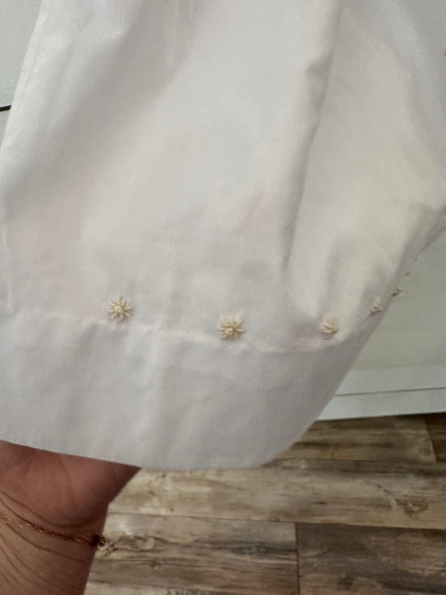 4T - Royal Child - White Bishop Dress with Smocked Pearl Details