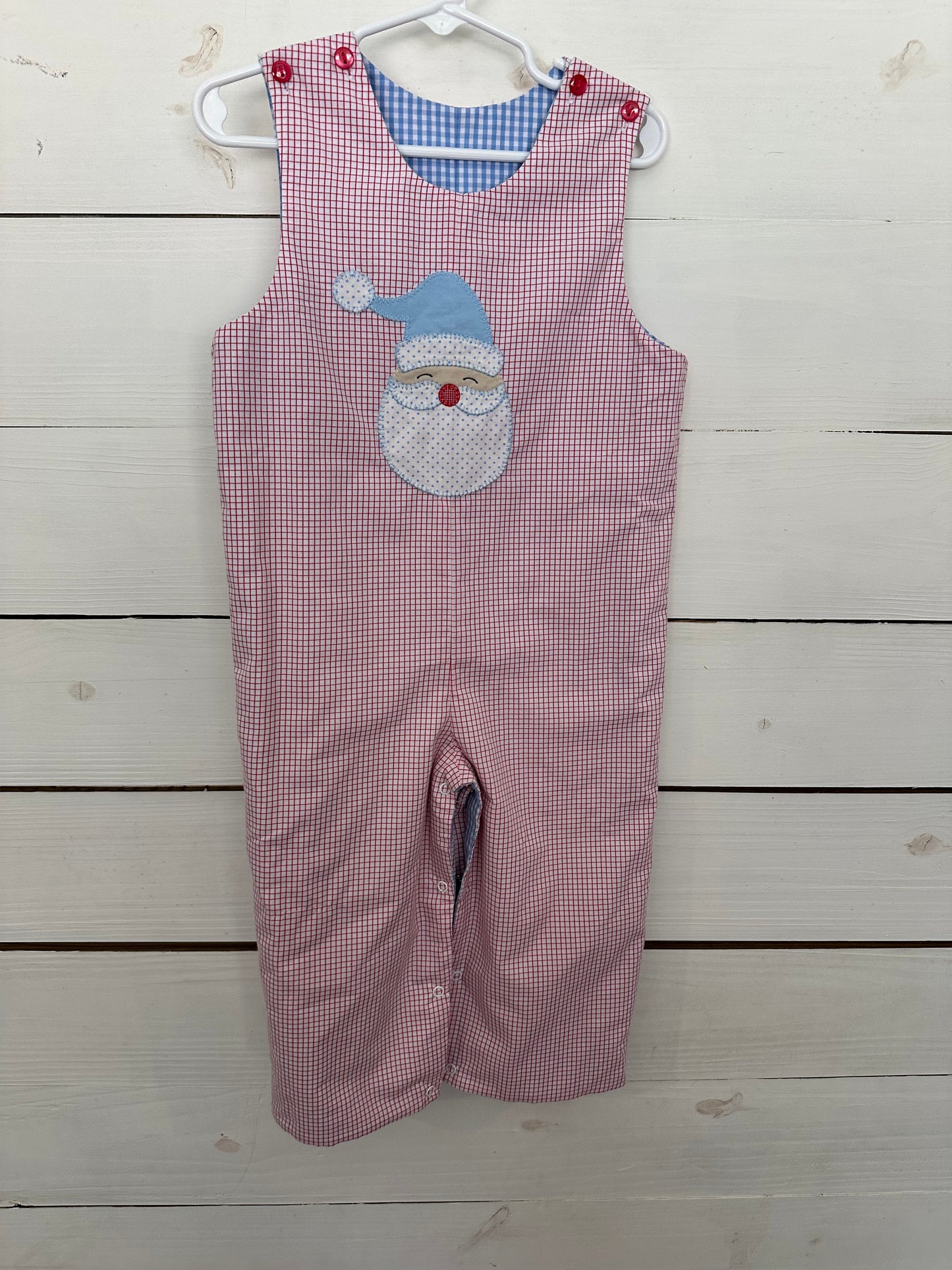 2T- Stitchy Fish Reversible Longalls - Santa and Fall Tractor