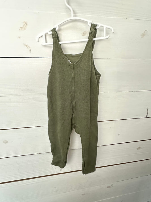 6-12M - Angel Dear Waffle Knit Overalls