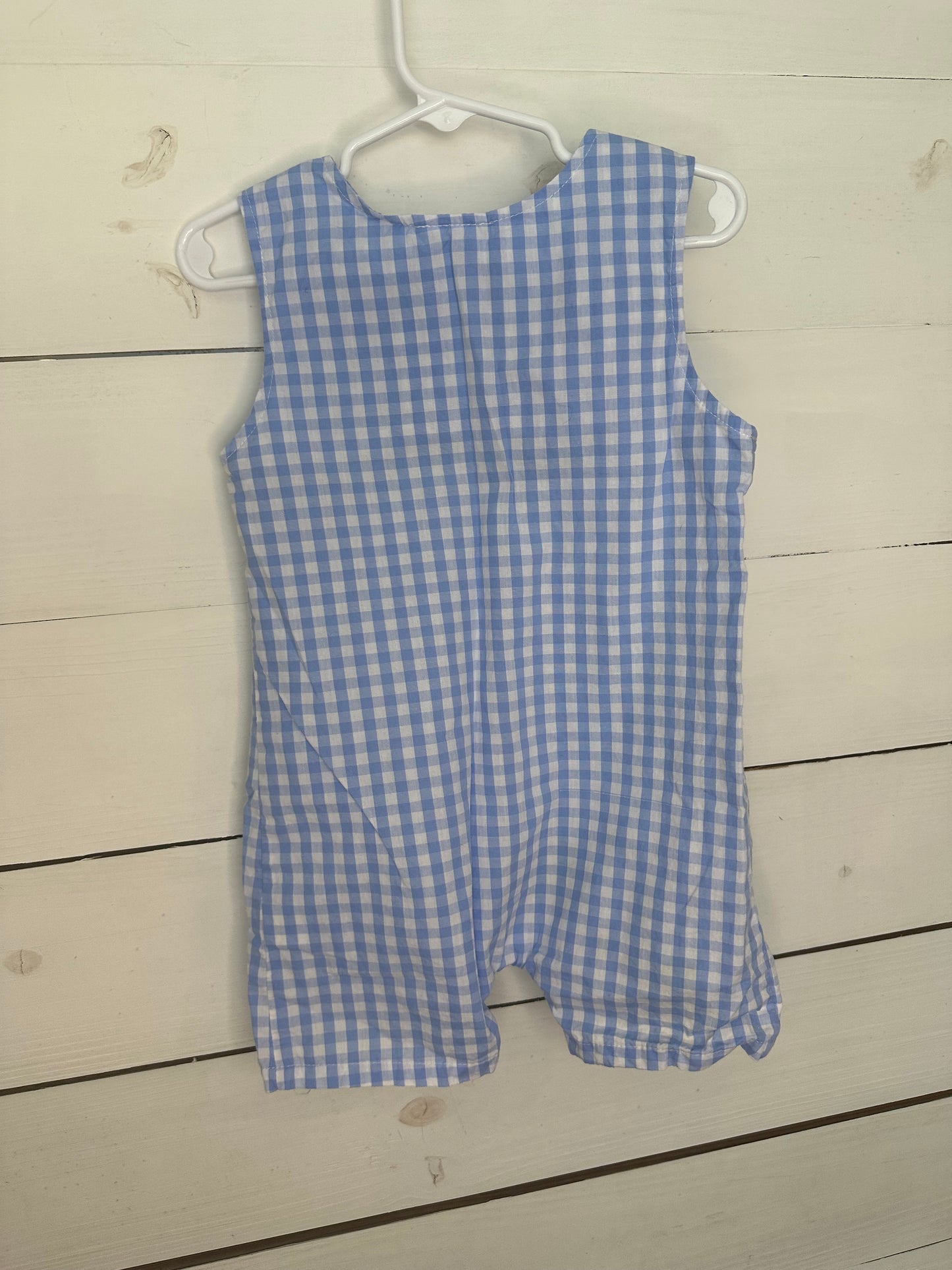 2T - Stitchy Fish Blue Gingham Fish Jon Jon