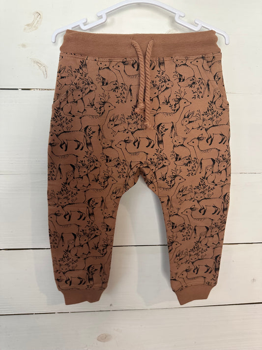 12/18M - Rylee + Cru Brown Pants with Woodland Animals