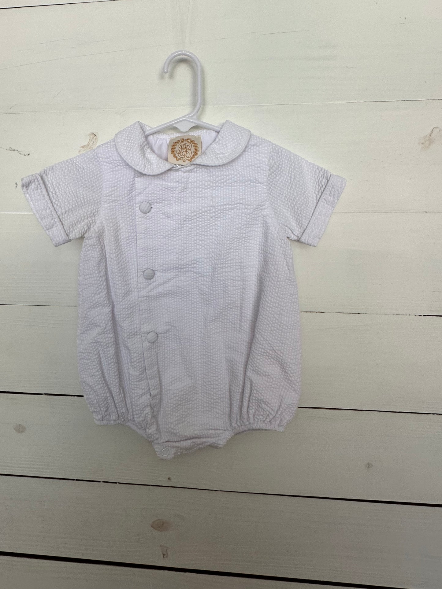 TBBC: White seersucker romper