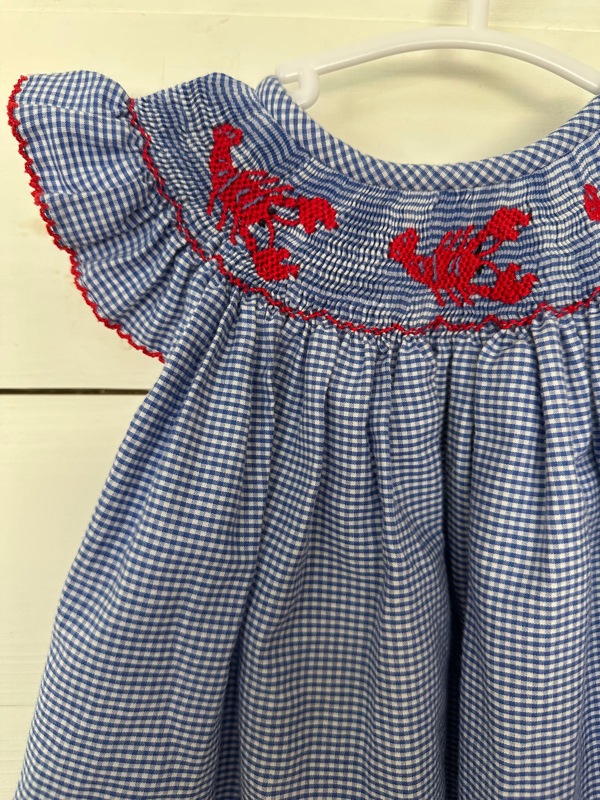 12M - Southern Sunshine Smocked Lobster Dress