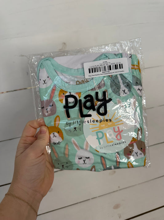 18/24M - Little Sleepies Rad Rabbits Short Sleeve Bodysuit NWT