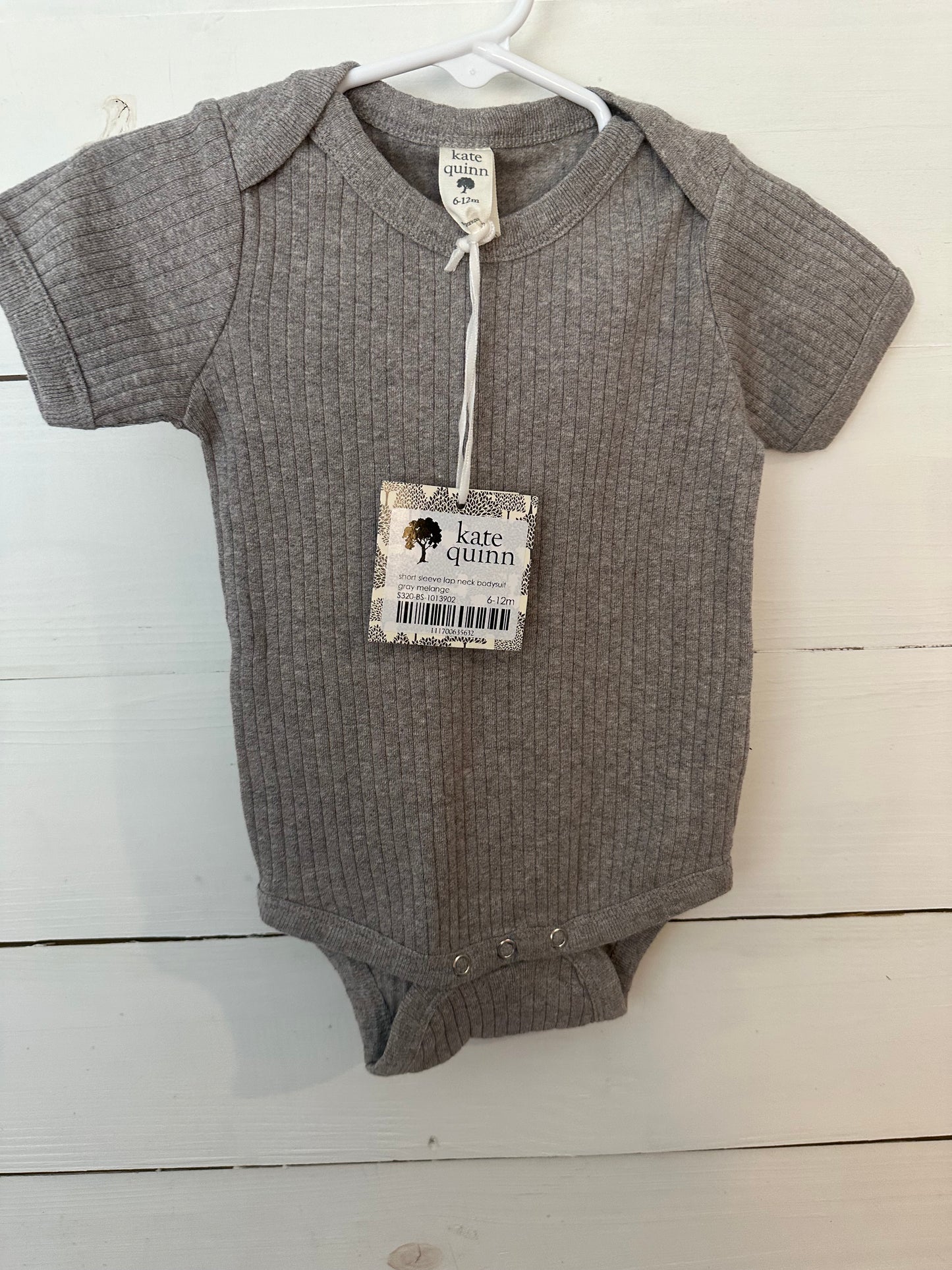 6-12M - NWT Kate Quinn Gray Onesie