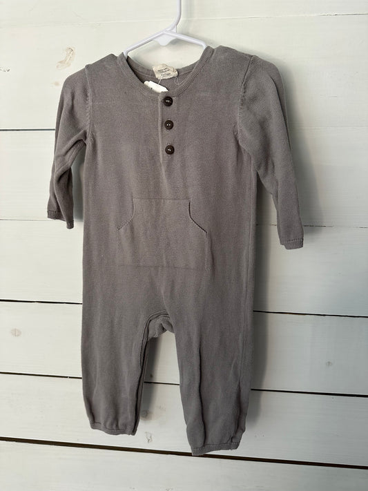 6-12M - Viverano Gray Knit Romper