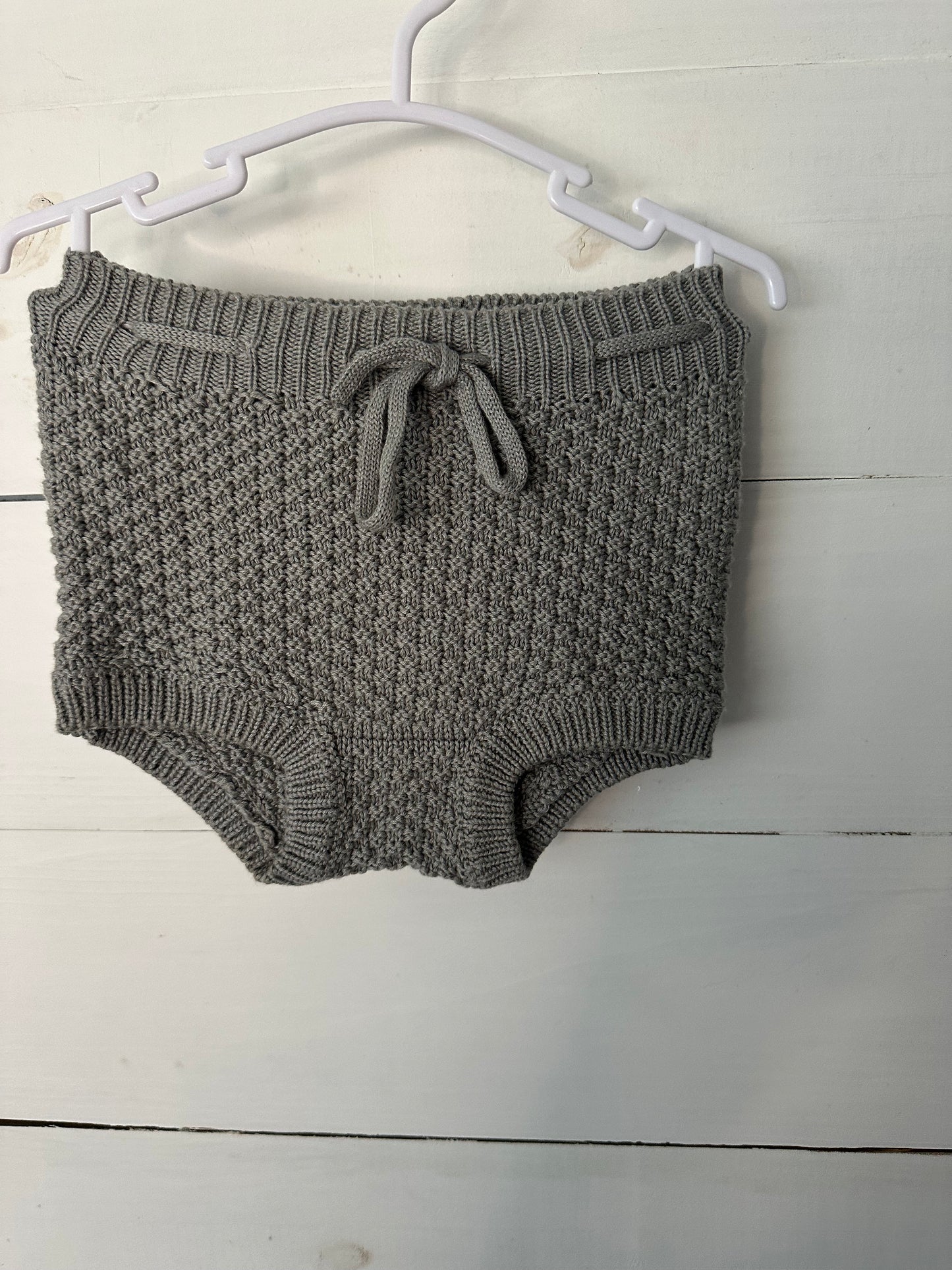 6-12M - Quincy Mae Gray Knit Diaper Cover