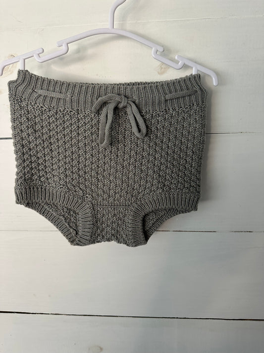6-12M - Quincy Mae Gray Knit Diaper Cover
